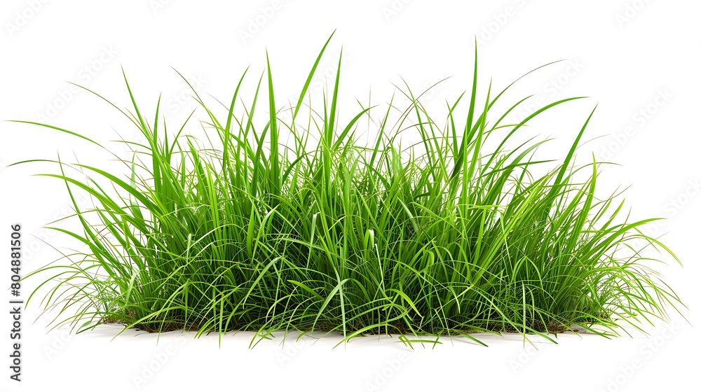 Green grass isolated on white background. Generative Ai