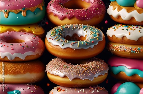 doughnuts pastries sweets baked goods sprinkles treats colorful desserts