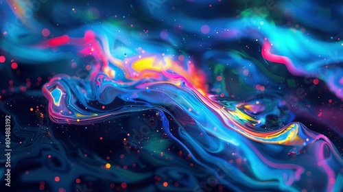 Liquid Neon Fantasia: Flowing Brilliance
