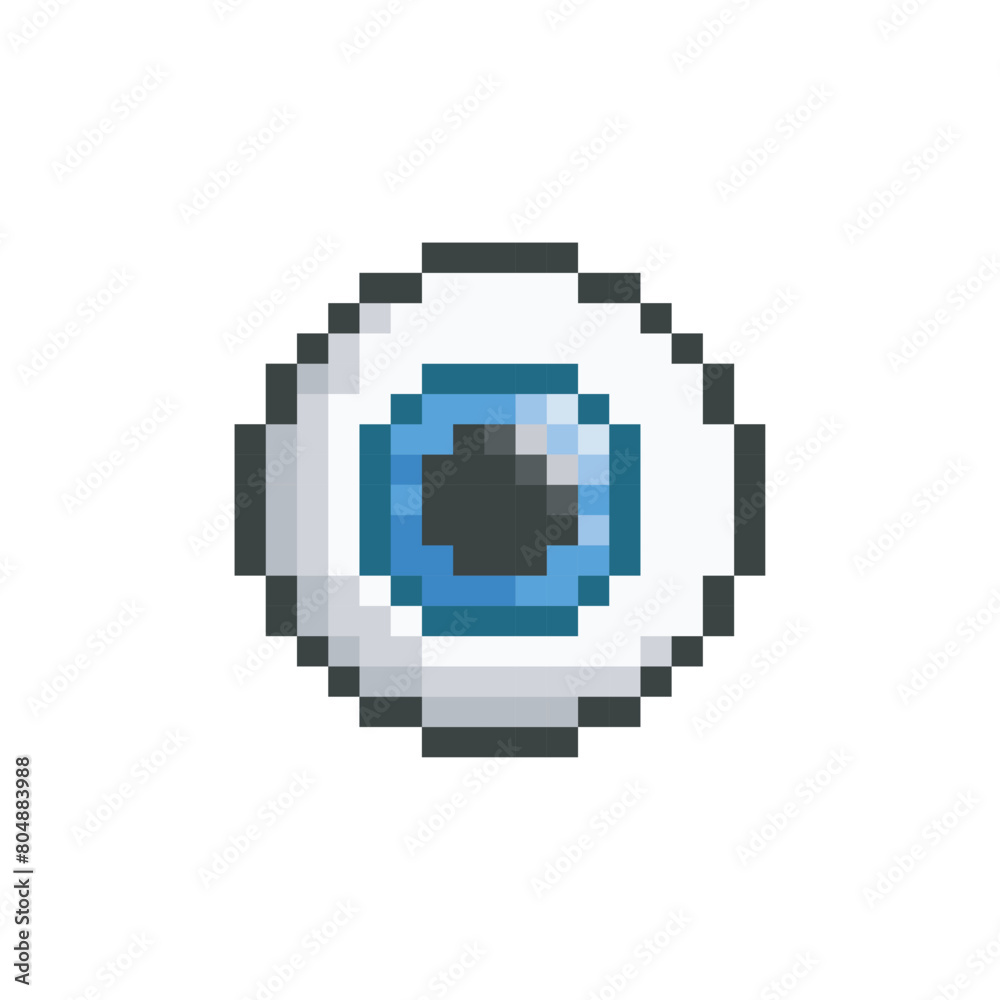 Blue eye, pixel art organ