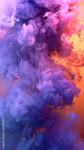 Seamless dynamic with smoke in a gradient background