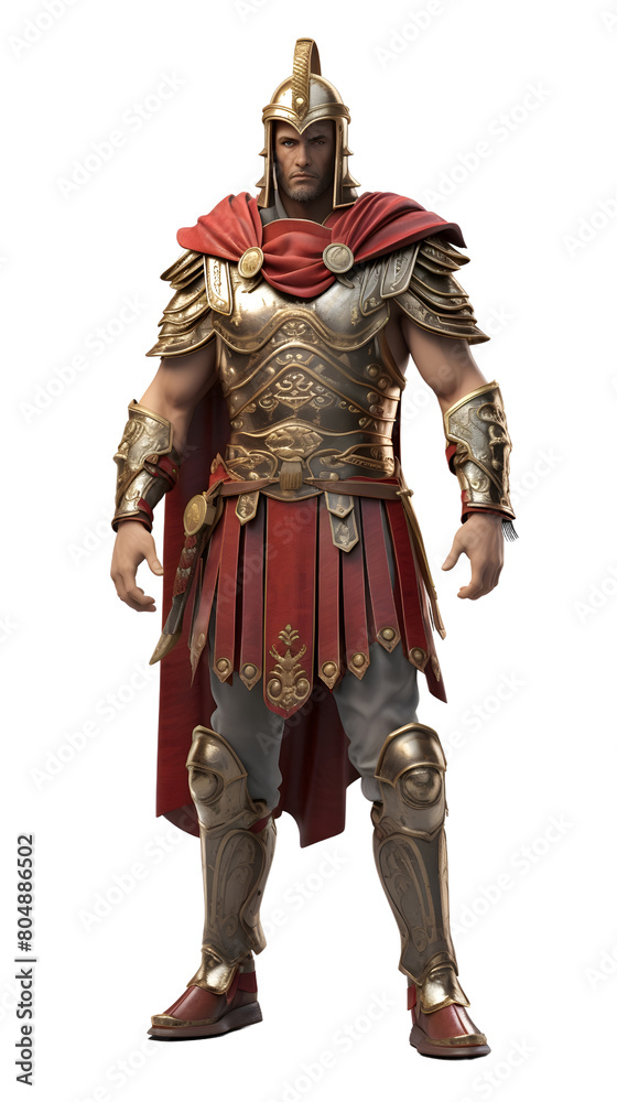 3D gaming warrior character on transparent background 3D gaming warrior character on transparent background