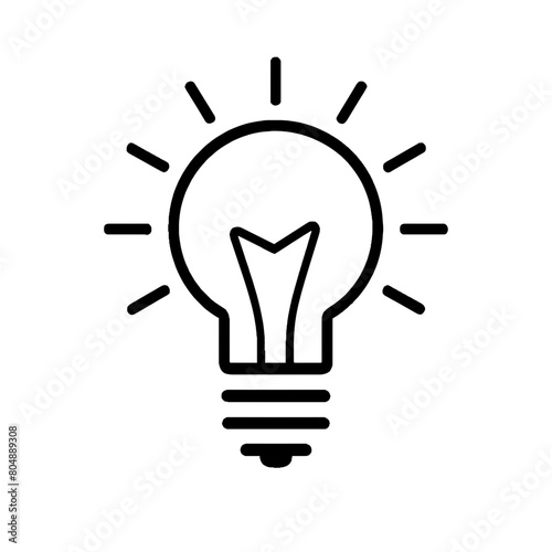 Light Bulb (Smart Bulb) Vector Icon Illustration on a transparent background, Light Bulb (Smart Bulb) Icon