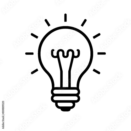 Transparent Light Bulb Icon Design in Vector Format, Light Bulb Clipart Icon