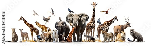 Diverse African Wildlife Coexisting in the Untamed Savanna Ecosystem