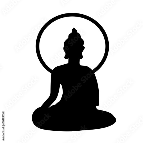 silhouette of buddha