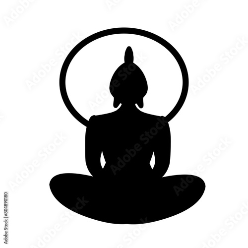 silhouette of buddha
