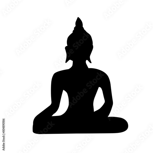 silhouette of buddha