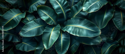 An abstract background with dark green leaves in a vector illustration  suitable as a background design for a banner  poster  or packaging.