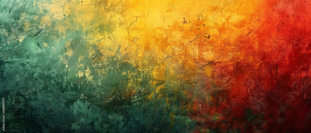 An abstract grunge background with yellow, red, and green color. An abstract grunge background with yellow, red, and green color.