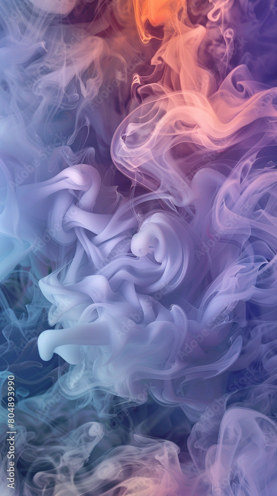 Seamless filled with smoke in a gradient swirls