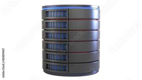 Plakat Black server rack storing multiple servers