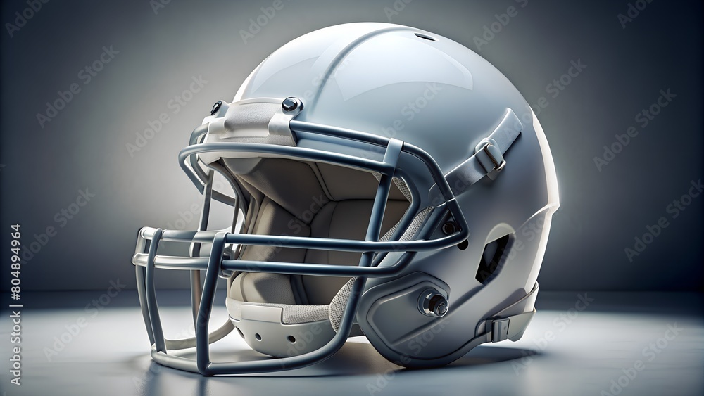 Naklejka premium Elevating Safety and Style in American Football with Contemporary White Helmets