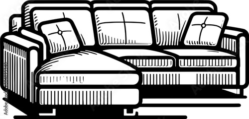 Sectional sofa furniture icon 9