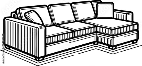 Sectional sofa furniture icon 1