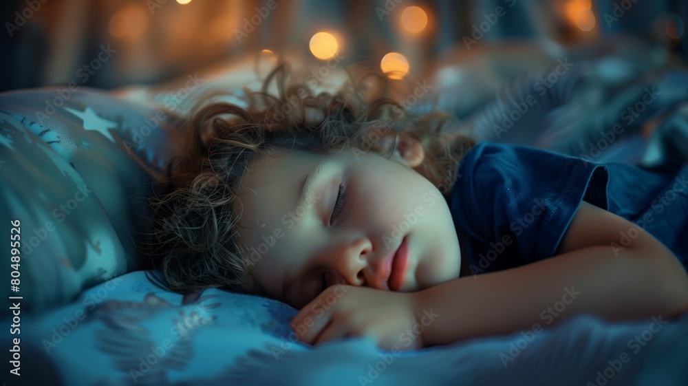 sleeping kid at home at night sleeping kid at home at night