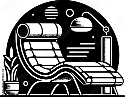 Lounge chair furniture icon 10