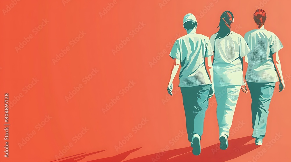 International Nurses Day commemorates the event poster illustration International Nurses Day commemorates the event poster illustration