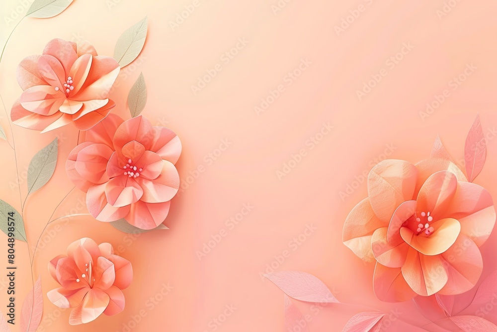 Happy Mother's Day Card on Peach Background