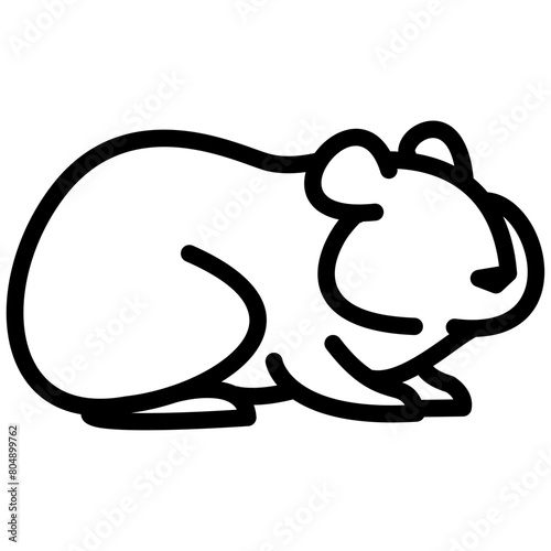 hamster outline vector icon