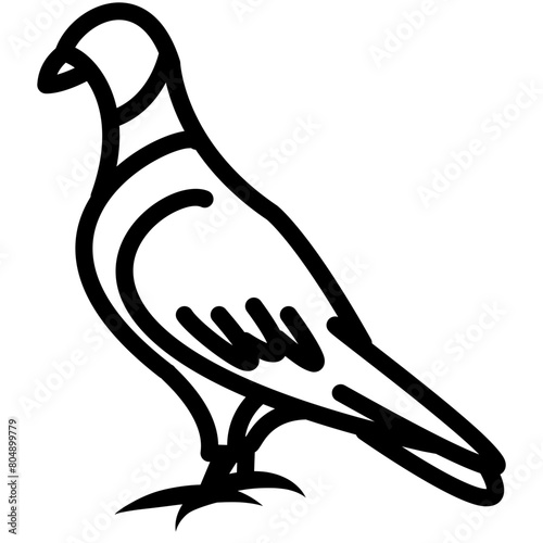 pigeon outline vector icon