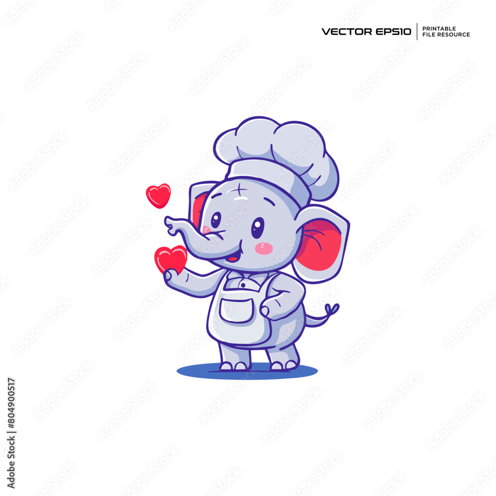 cute elephant chef, character, mascot, logo, design, illustration, eps 10 cute elephant chef, character, mascot, logo, design, illustration, eps 10