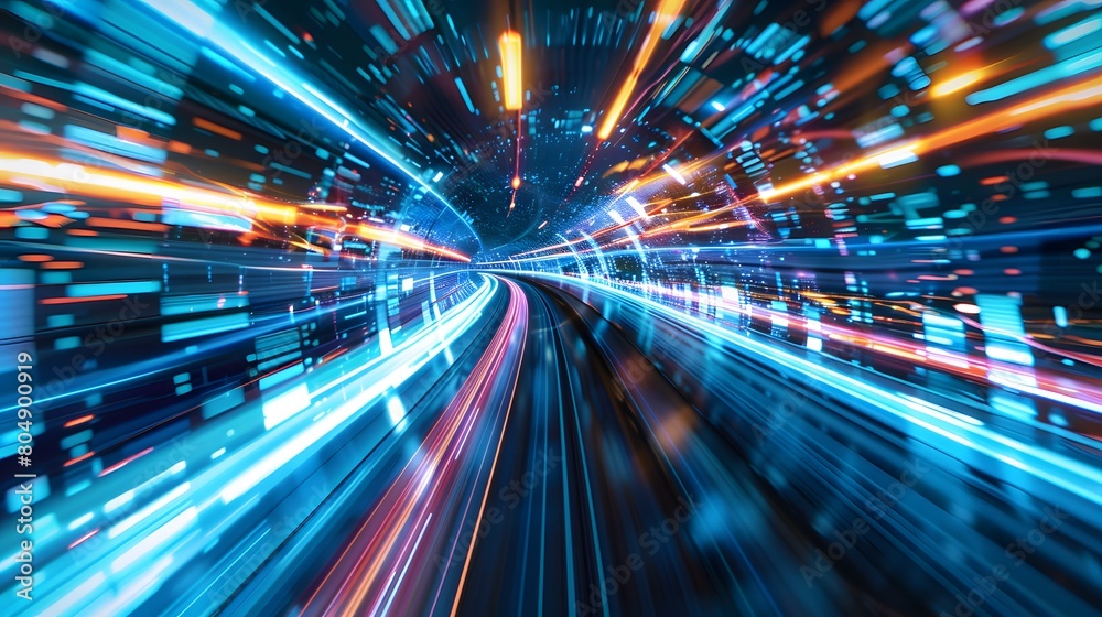 digital data flow on road in concept of program coding with graphic creating vision of fast speed transfer to show digital transformation , disruptive innovation digital data flow on road in concept of program coding with graphic creating vision of fast speed transfer to show digital transformation , disruptive innovation