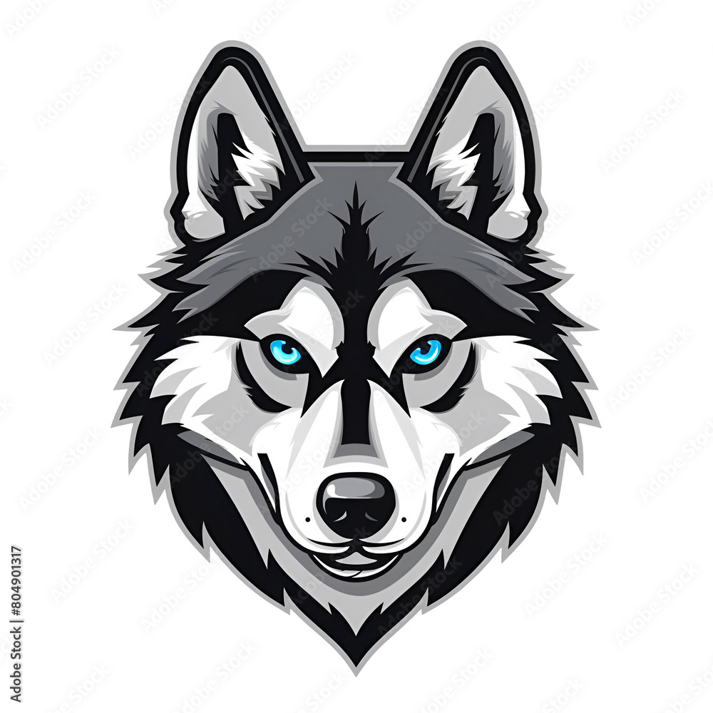 Siberian husky mascot logo Siberian husky mascot logo