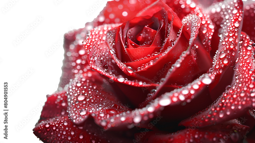 red rose with water drops ,generative ai