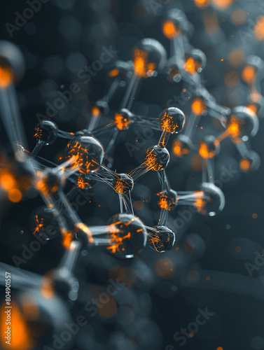 background with a molecule