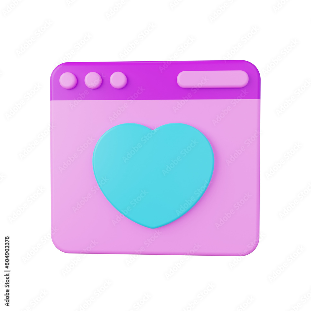 website 3d render icon website 3d render icon