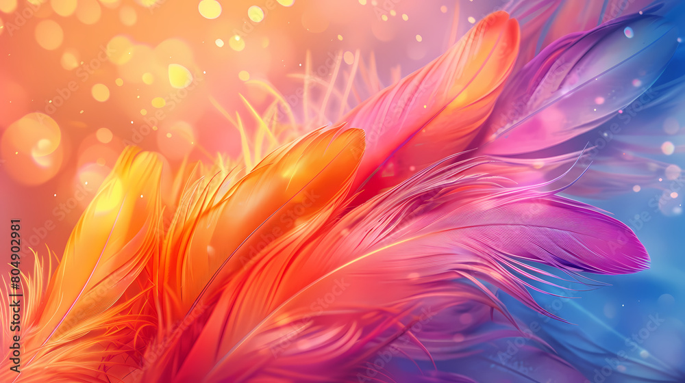 Background of soft and blurred chicken feathers in beautiful colors,Vector illustration Background of soft and blurred chicken feathers in beautiful colors,Vector illustration