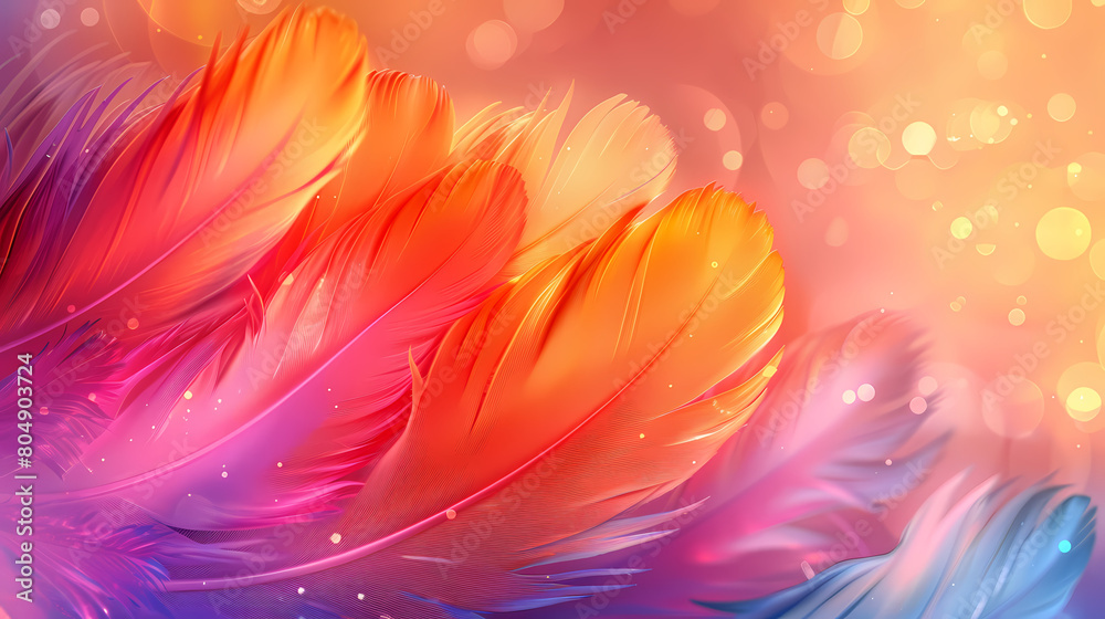 Background of soft and blurred chicken feathers in beautiful colors,Vector illustration Background of soft and blurred chicken feathers in beautiful colors,Vector illustration