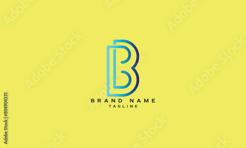 BB, Abstract initial monogram letter alphabet logo design