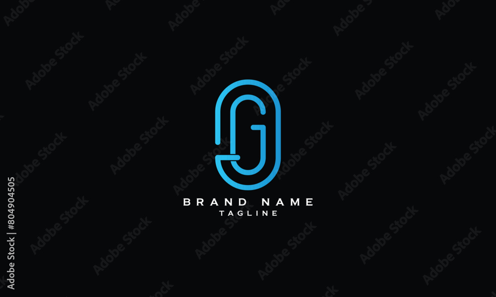 GG, Abstract initial monogram letter alphabet logo design