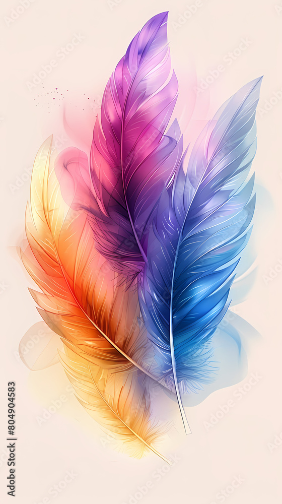 Background of soft and blurred chicken feathers in beautiful colors,Vector illustration Background of soft and blurred chicken feathers in beautiful colors,Vector illustration