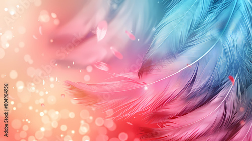 Background of soft and blurred chicken feathers in beautiful colors,Vector illustration