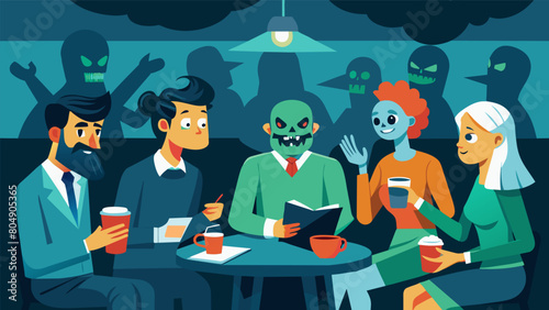 The break room is filled with workers sharing their latest scare successes and swapping tips on how to perfect their techniques..