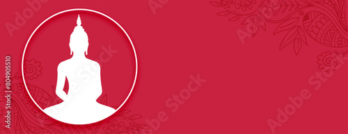 simple buddha purnima or vesak day banner with text space