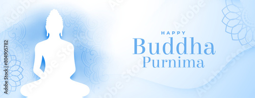 happy buddha purnima wishes banner in papercut style