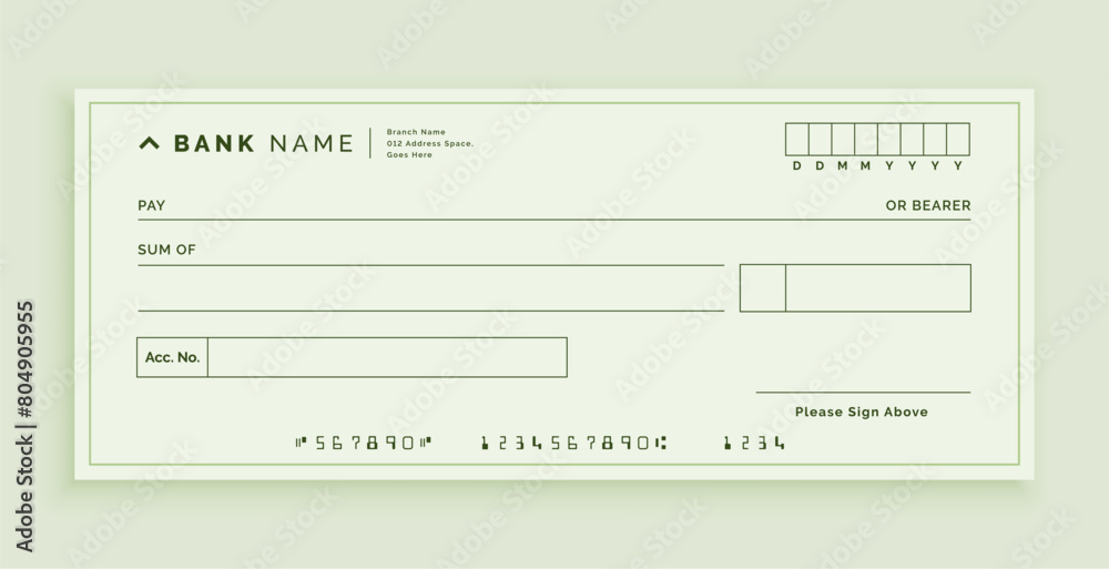 simple bank cheque voucher template design simple bank cheque voucher template design