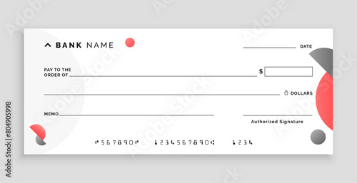 modern bank check voucher template a payment document