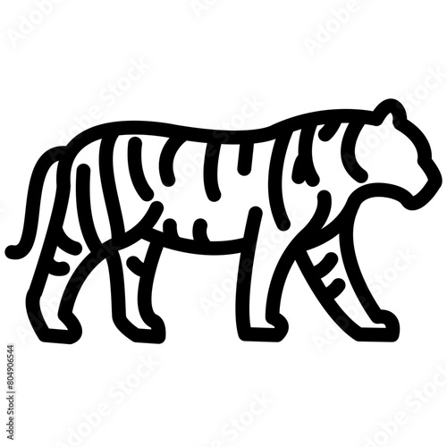 tiger outline vector icon