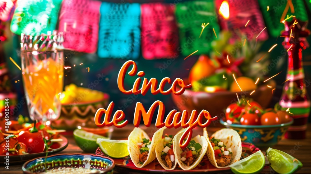Naklejka premium Cinco de mayo day illustration
