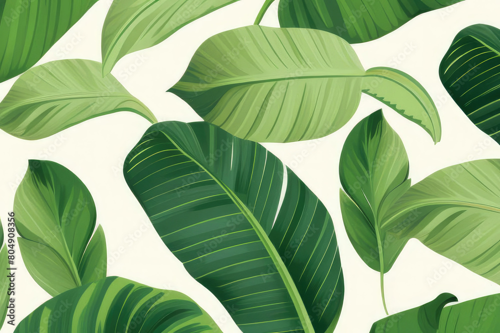 Obraz premium Banana leaf pattern background design