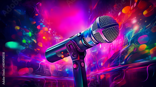 microphone abstract background