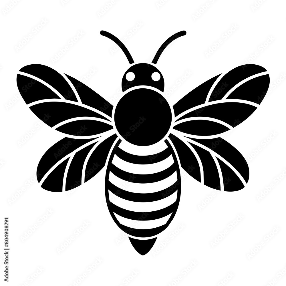 Vector bee icon illustration Vector bee icon illustration