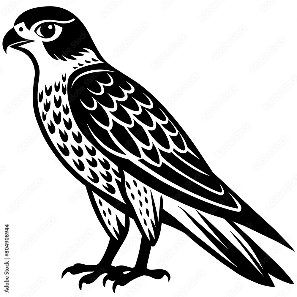 Fototapeta premium Falcon vector art silhouette illustration