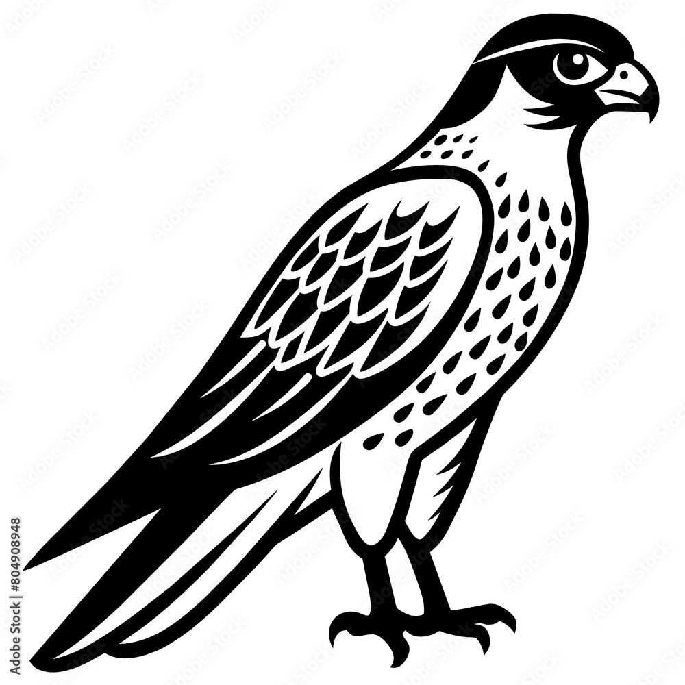 Fototapeta premium Falcon vector silhouette illustration art