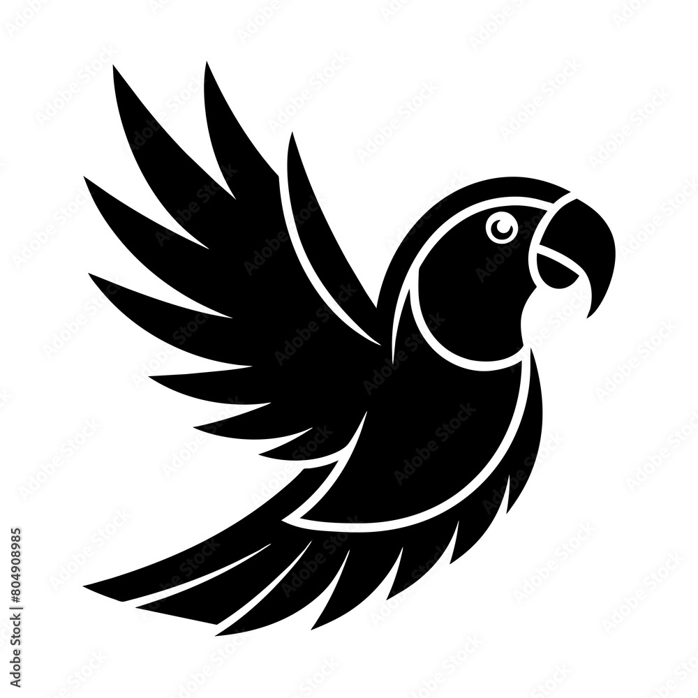 Parrot head logo vector icon Parrot head logo vector icon